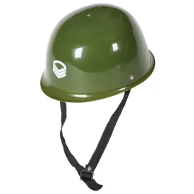 Army Helmet Green Plastic Military Soldier Fancy Dress