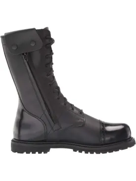 Black Leather Military Boots