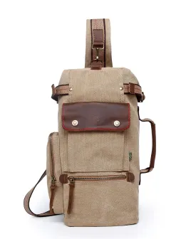 Hill Side TSD BRAND canvas sling bag, khaki