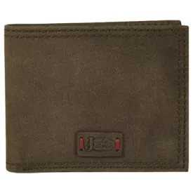 Justin Dark khaki Back Pocket Bifold Wallet