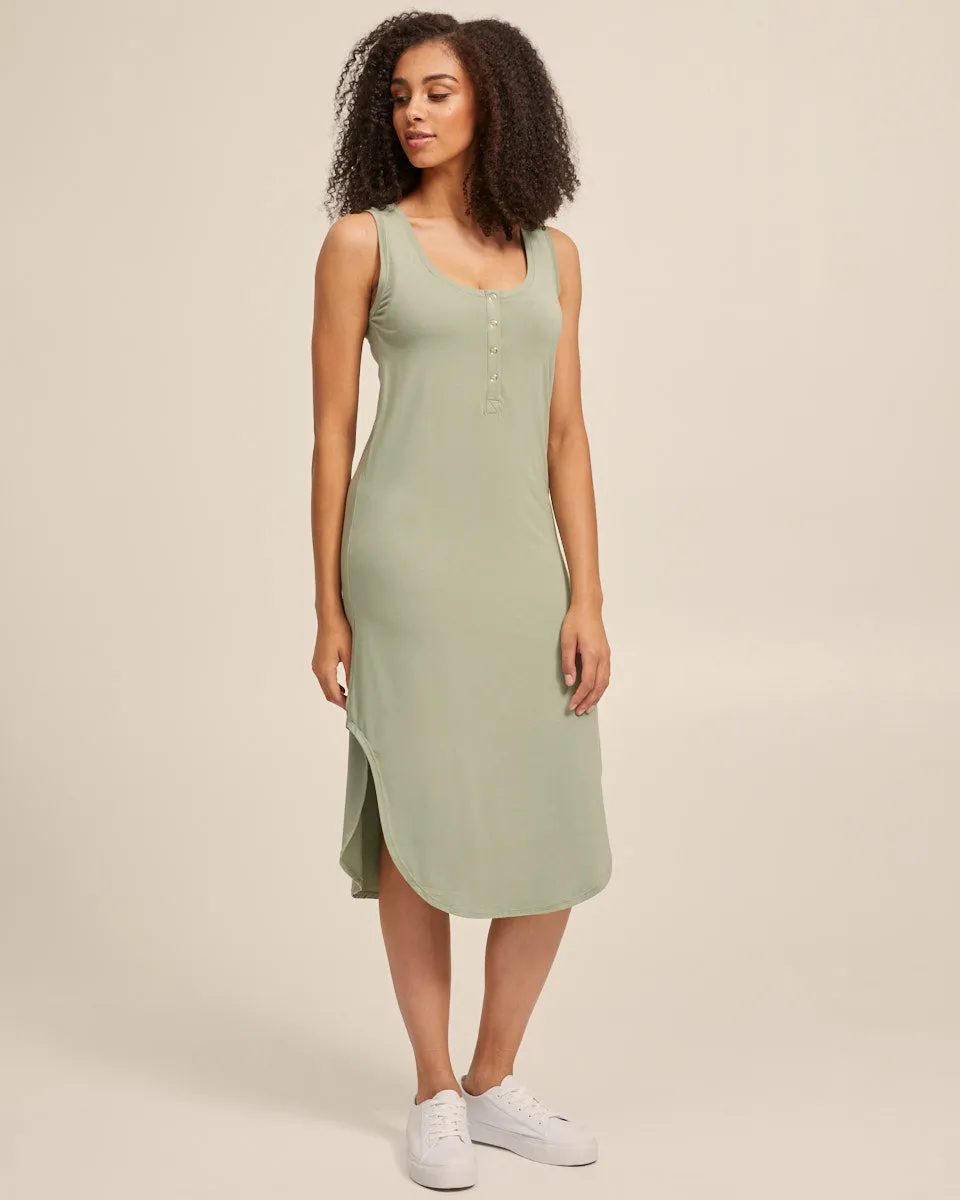 Nursing Tank Dress - Khaki