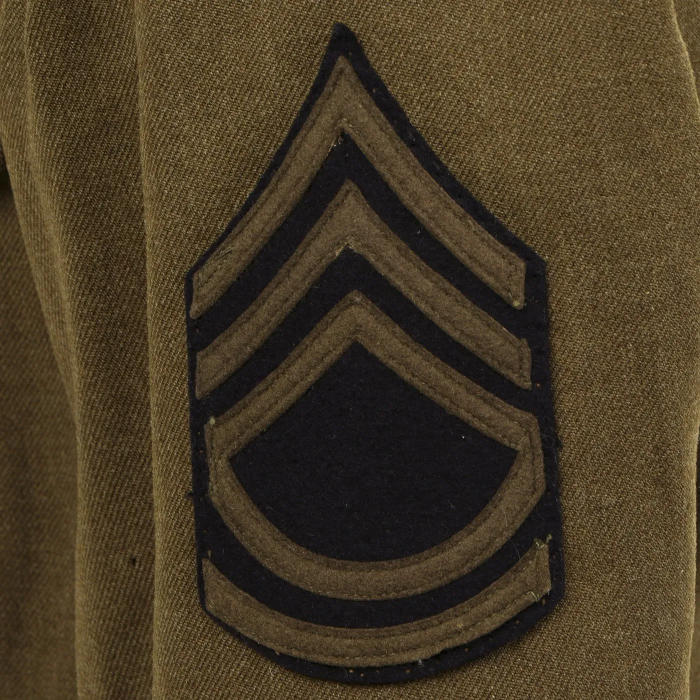 Original U.S. WWII Patton Their Army Technical Sergeant Ike Jacket Uniform with Distinctive Unit Insignia