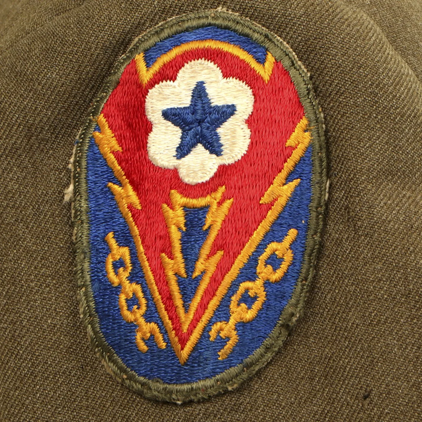 Original U.S. WWII Patton Their Army Technical Sergeant Ike Jacket Uniform with Distinctive Unit Insignia