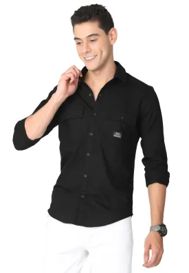 Pitch Black Double Pocket Shirt