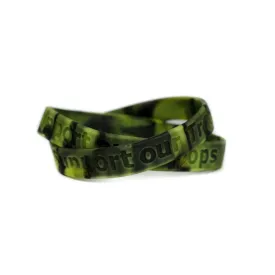 Support our Troops Rubber Bracelet Wristband Camouflage - Youth 7"