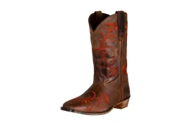 TuffRider Women Signa Floral Embroidered Leather Square Toe Western Boots