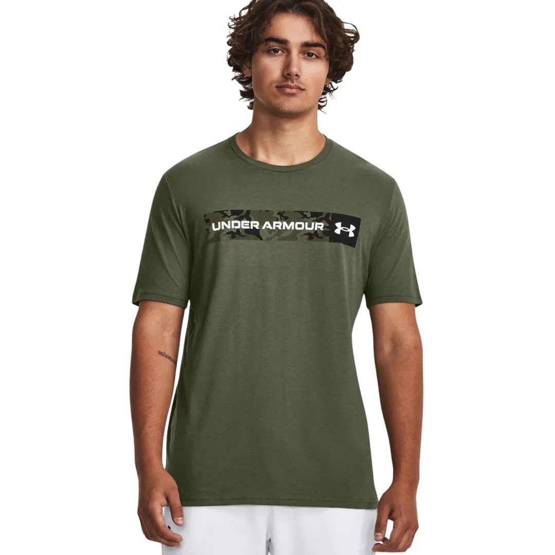 Under Armour Camo Chest Stripe Men's T-Shirt Khaki 1376830 390 M